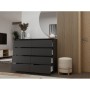 Komoda Malwa M8 140 cm z szufladami do salonu czarny