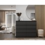 Komoda Malwa M8 140 cm z szufladami do salonu czarny