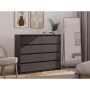 Komoda Malwa M8 140 cm z szufladami do salonu czarny