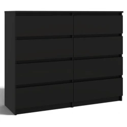 Komoda Malwa M8 140 cm z szufladami do salonu czarny