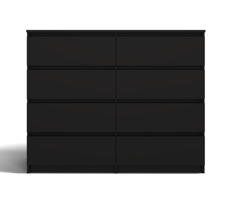 Komoda Malwa M8 140 cm z szufladami do salonu czarny