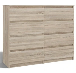 Komoda Malwa M8 140 cm z szufladami do salonu dąb sonoma