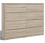 Komoda Malwa M8 140 cm z szufladami do salonu dąb sonoma