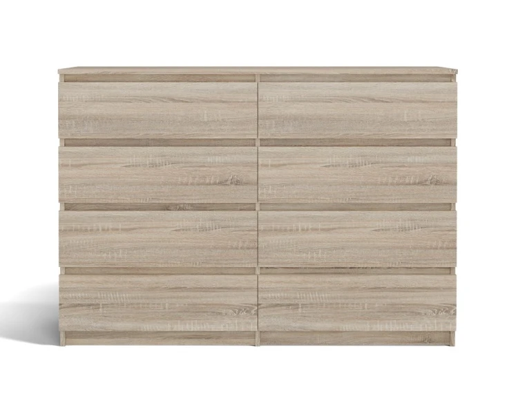 Komoda Malwa M8 140 cm z szufladami do salonu dąb sonoma