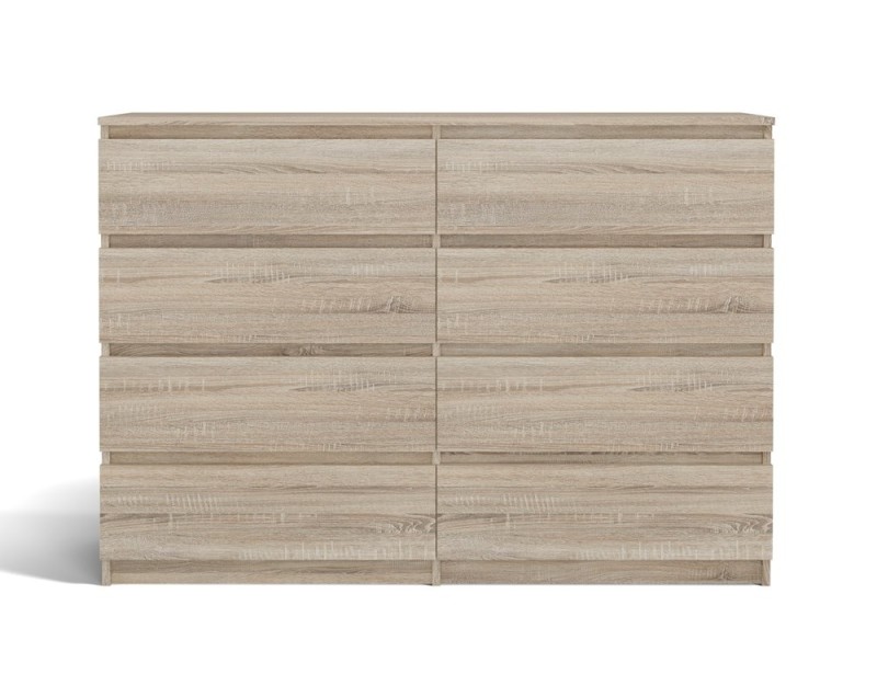 Komoda Malwa M8 140 cm z szufladami do salonu dąb sonoma