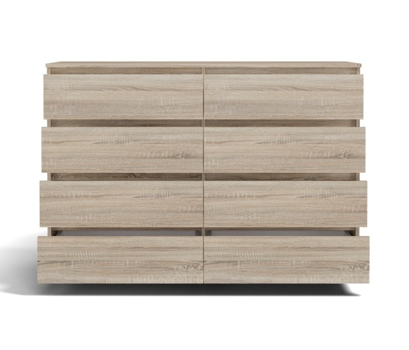 Komoda Malwa M8 140 cm z szufladami do salonu dąb sonoma