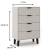 Komoda Scandi 4S Slim z szufladami i ryflowanymi frontami do salonu 70 cm kaszmir