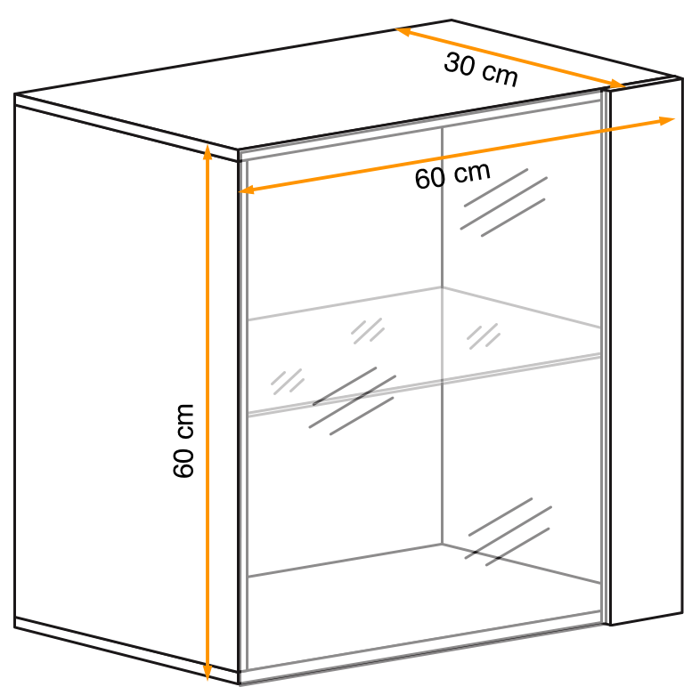 Witryna Switch WW 3 wisząca do salonu