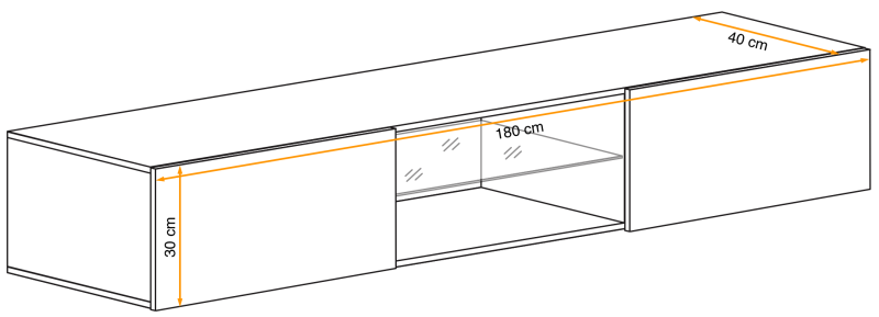 Szafka RTV Switch 3 z oświetleniem LED