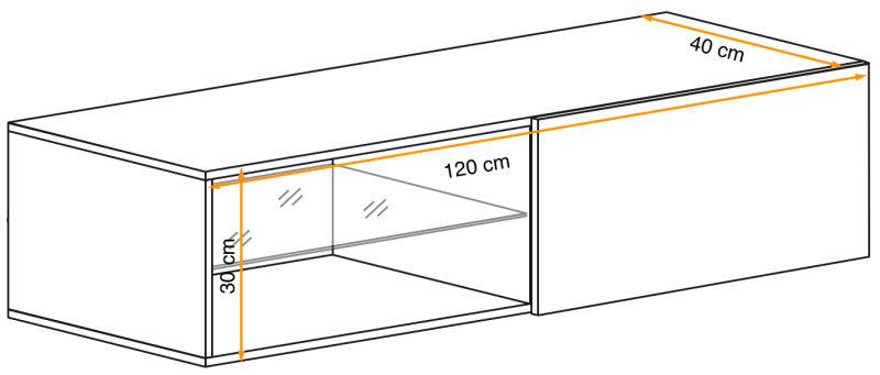 Szafka RTV Switch 4 z oświetleniem LED