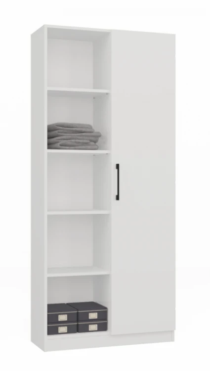 Regał biurowy Malwa RD-80 półotwarty nowoczesny 80 cm biały