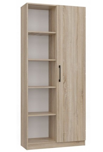 Regał biurowy Malwa RD-80 półotwarty nowoczesny 80 cm dąb sonoma