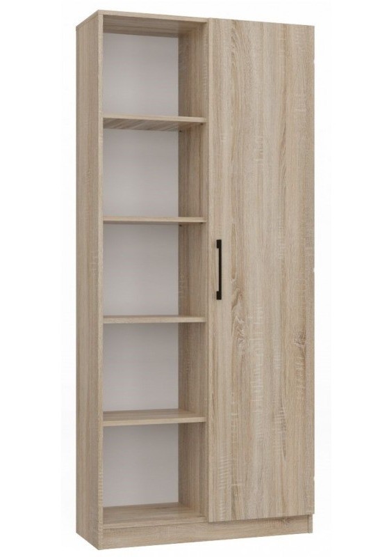 Regał biurowy Malwa RD-80 półotwarty nowoczesny 80 cm dąb sonoma