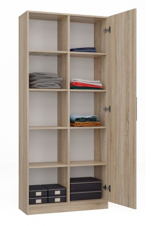 Regał biurowy Malwa RD-80 półotwarty nowoczesny 80 cm dąb sonoma