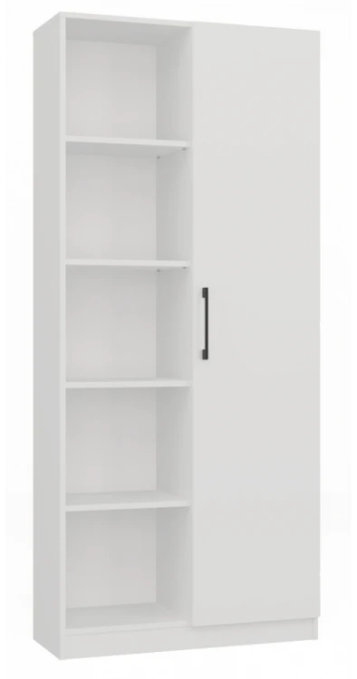 Regał biurowy Malwa RD-80 półotwarty nowoczesny 80 cm biały