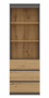 Regał biurowy Olimp RS-60 z 3 szufladami nowoczesny 60 cm antracyt/dąb artisan