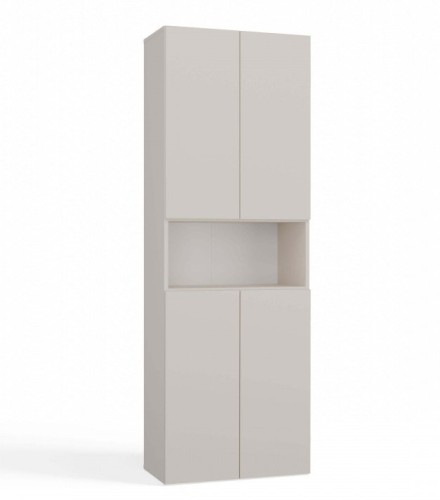 Szafka łazienkowa Nel DK-1K stojąca z koszem na pranie 60 cm kaszmir