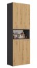 Szafka łazienkowa Nel DK-2K stojąca z koszami na pranie 60 cm antracyt/dąb artisan