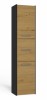 Szafka łazienkowa Sara S43 stojąca wąski słupek 40 cm antracyt/dąb artisan