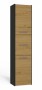 Szafka łazienkowa Sara S43 stojąca wąski słupek 40 cm antracyt/dąb artisan