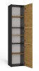 Szafka łazienkowa Sara S43 stojąca wąski słupek 40 cm antracyt/dąb artisan