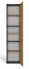 Szafka łazienkowa Sara S43 stojąca wąski słupek 40 cm antracyt/dąb artisan