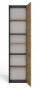 Szafka łazienkowa Sara S43 stojąca wąski słupek 40 cm antracyt/dąb artisan