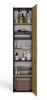 Szafka łazienkowa Sara S43 stojąca wąski słupek 40 cm antracyt/dąb artisan