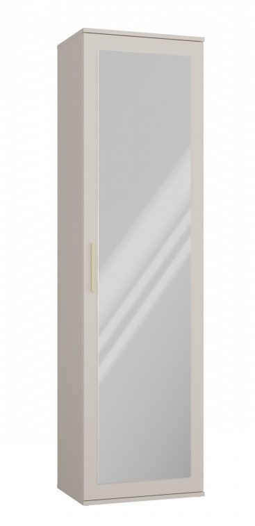 Szafa Duo wąska nowoczesna z lustrem do przedpokoju 50 cm kaszmir