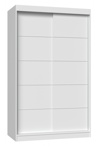 Szafa przesuwna Iga ze szprosami do sypialni 120 cm biały