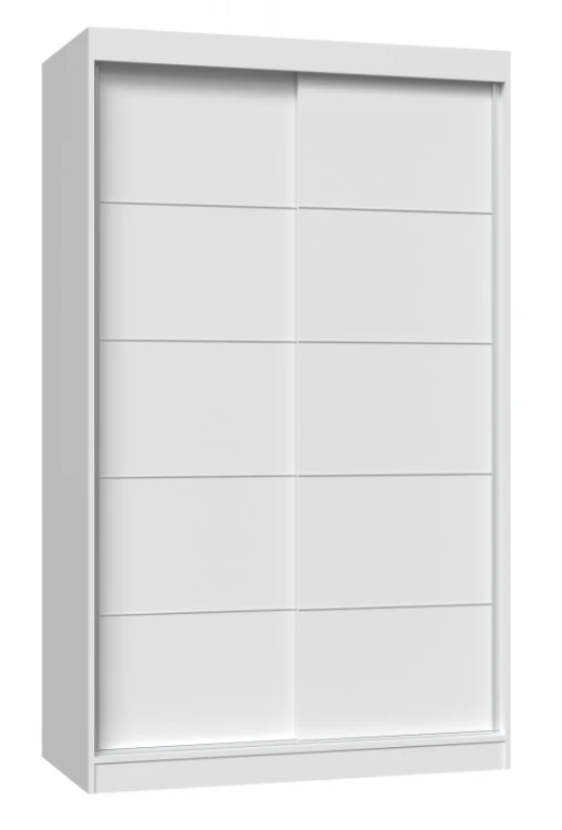 Szafa przesuwna Iga ze szprosami do sypialni 120 cm biały