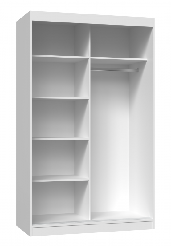 Szafa przesuwna Iga ze szprosami do sypialni 120 cm biały