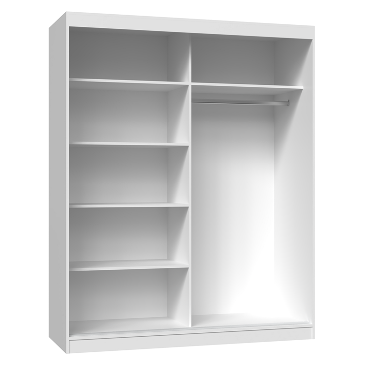 Szafa przesuwna Iga ze szprosami do sypialni 160 cm dąb artisan