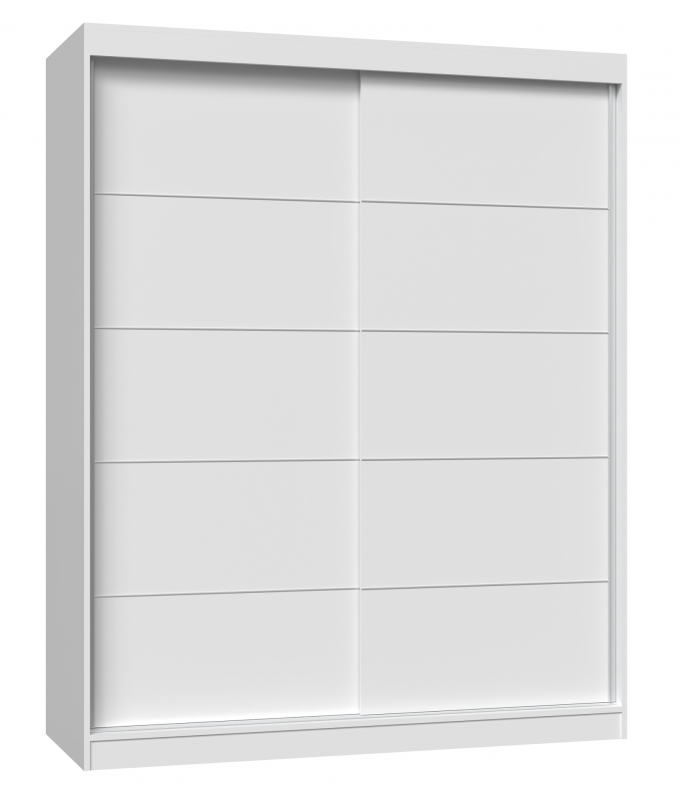 Szafa przesuwna Iga ze szprosami do sypialni 160 cm biały