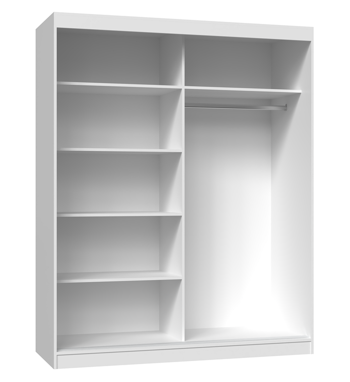 Szafa przesuwna Iga ze szprosami do sypialni 160 cm biały