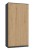 Szafa Malwa SD-90 dwudrzwiowa z półkami 90 cm antracyt/dąb artisan