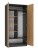 Szafa Malwa SD-90 dwudrzwiowa z półkami 90 cm antracyt/dąb artisan