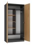 Szafa Malwa SD-90 dwudrzwiowa z półkami 90 cm antracyt/dąb artisan