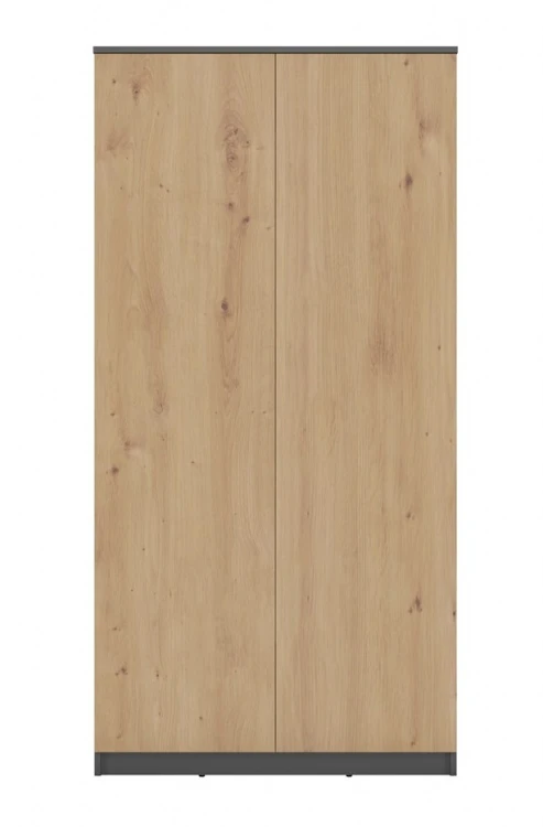 Szafa Malwa SD-90 dwudrzwiowa z półkami 90 cm antracyt/dąb artisan