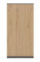 Szafa Malwa SD-90 dwudrzwiowa z półkami 90 cm antracyt/dąb artisan
