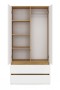 Szafa Malwa SS-90 dwudrzwiowa z szufladami 90 cm dąb artisan/biały