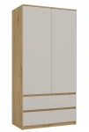 Szafa Malwa SS-90 dwudrzwiowa z szufladami 90 cm dąb artisan/kaszmir