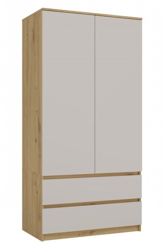 Szafa Malwa SS-90 dwudrzwiowa z szufladami 90 cm dąb artisan/kaszmir
