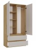 Szafa Malwa SS-90 dwudrzwiowa z szufladami 90 cm dąb artisan/kaszmir