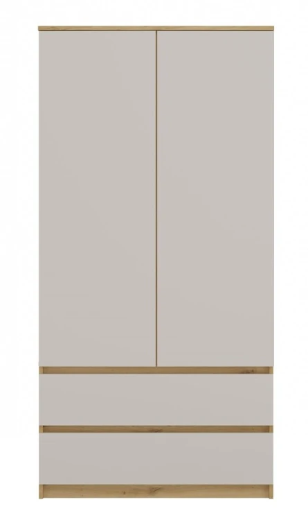 Szafa Malwa SS-90 dwudrzwiowa z szufladami 90 cm dąb artisan/kaszmir