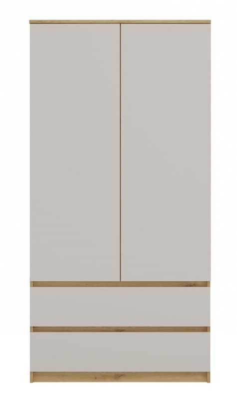 Szafa Malwa SS-90 dwudrzwiowa z szufladami 90 cm dąb artisan/kaszmir