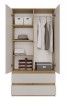 Szafa Malwa SS-90 dwudrzwiowa z szufladami 90 cm dąb artisan/kaszmir