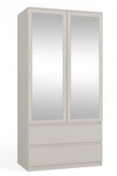 Szafa Malwa SS-90L dwudrzwiowa z szufladami i lustrem 90 cm kaszmir