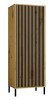 Witryna Kamaro Slim 1-drzwiowa z ryflowanym frontem 53 cm dąb artisan