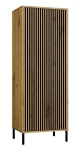 Witryna Kamaro Slim 1-drzwiowa z ryflowanym frontem 53 cm dąb artisan